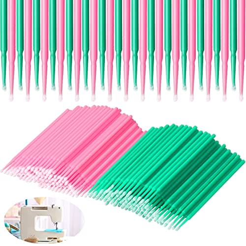 Cindeer 200 Pieces Sewing Machine Cleaning Brushes Disposable Clean Swabs Pointed Tips Cleaning Swabs Sewing Machine Tool Multi Purpose Cleaning Swab Sticks