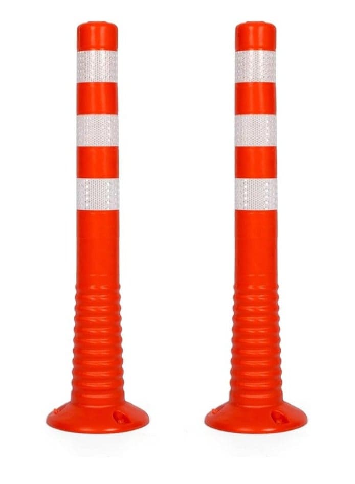 Traffic Post Safety Delineator Post 75CM Reflective Flexible Guide Post Red (PACK OF 2)
