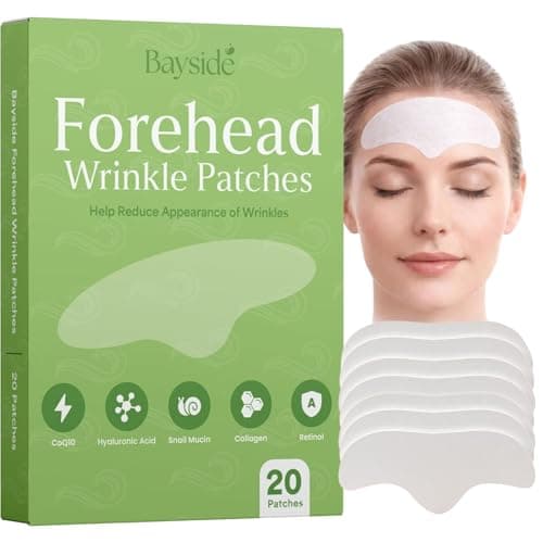 Forehead Wrinkle Patches 20 Reusable AntiAging Pads with Retinol Collagen CoQ10 Hyaluronic Acid Snail Mucin Smooth Fine Lines Deep Wrinkles Hydrating Overnight Treatment for All Skin Types