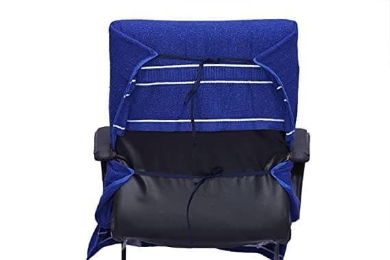 DRYHUG Cotton Chair Towel Soft for 500 GSM Super Soft Office Chair Towel with Tie Knot Pack of 1 Dark Blue
