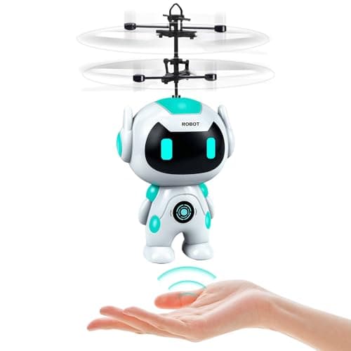 Tcvents Flying Robot Toys for Kids Flying Ball Hand Operated Drones with LED Light Indoor Rechargeable Mini Drone Helicopter Easter Gifts for Boys Girls Age 68 9 10 11 12 Years Old