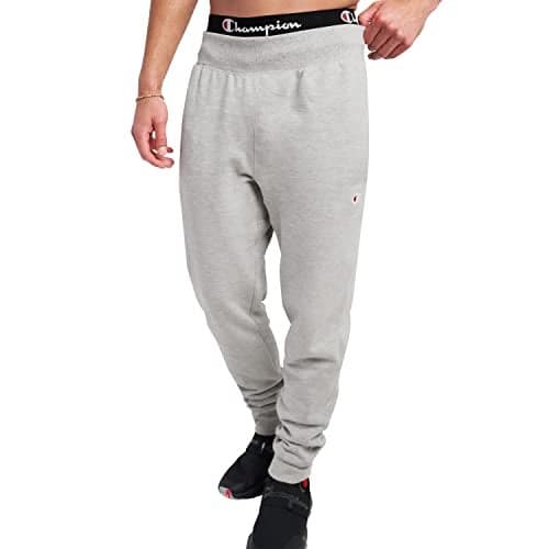 Champion mens Reverse Weave Jogger, Left Hip C Sweatpants, Oxford Gray-y06146, X-Large US