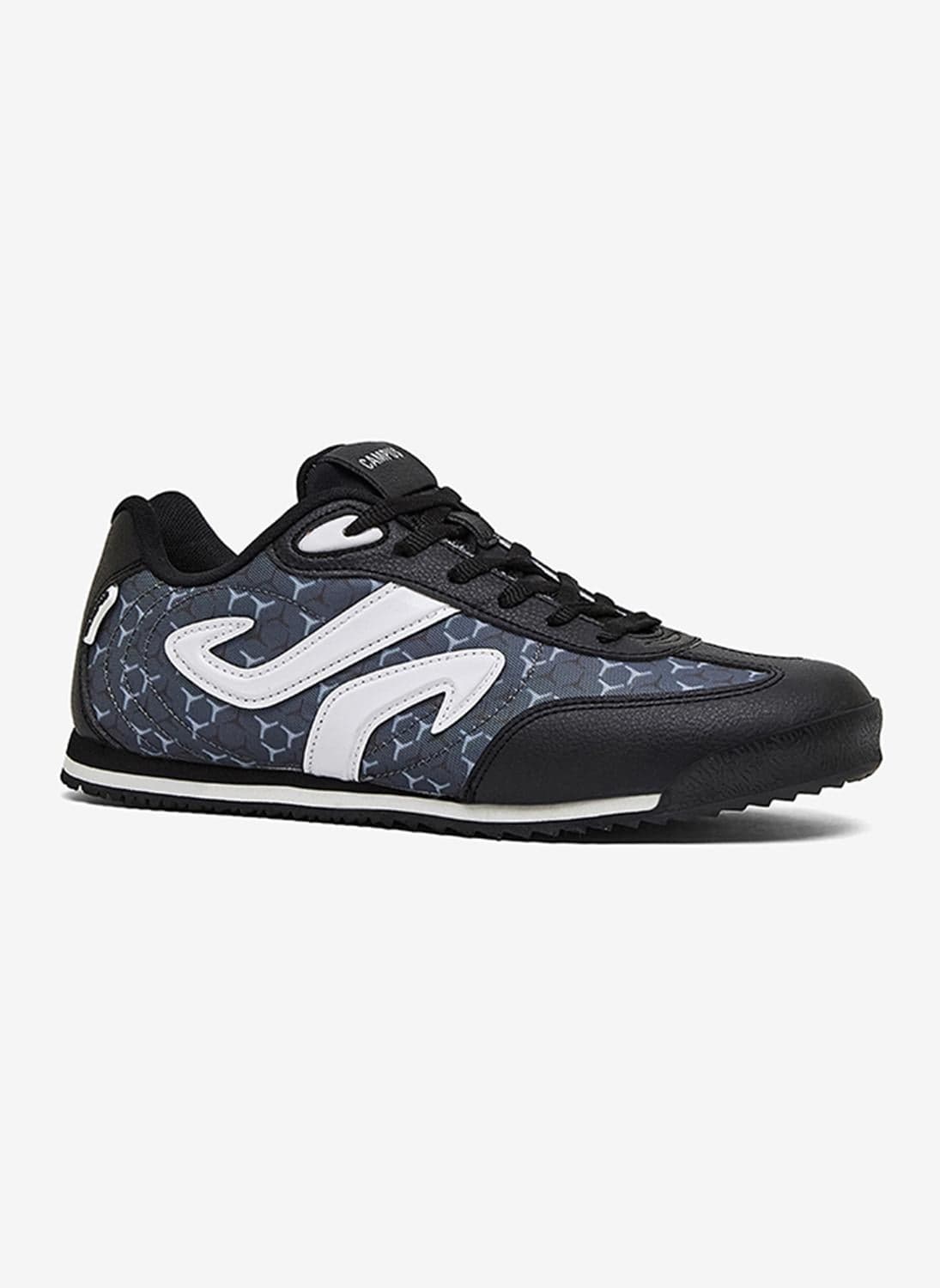 Women Dyno PU Cushion Lace-Up Sneakers-Black