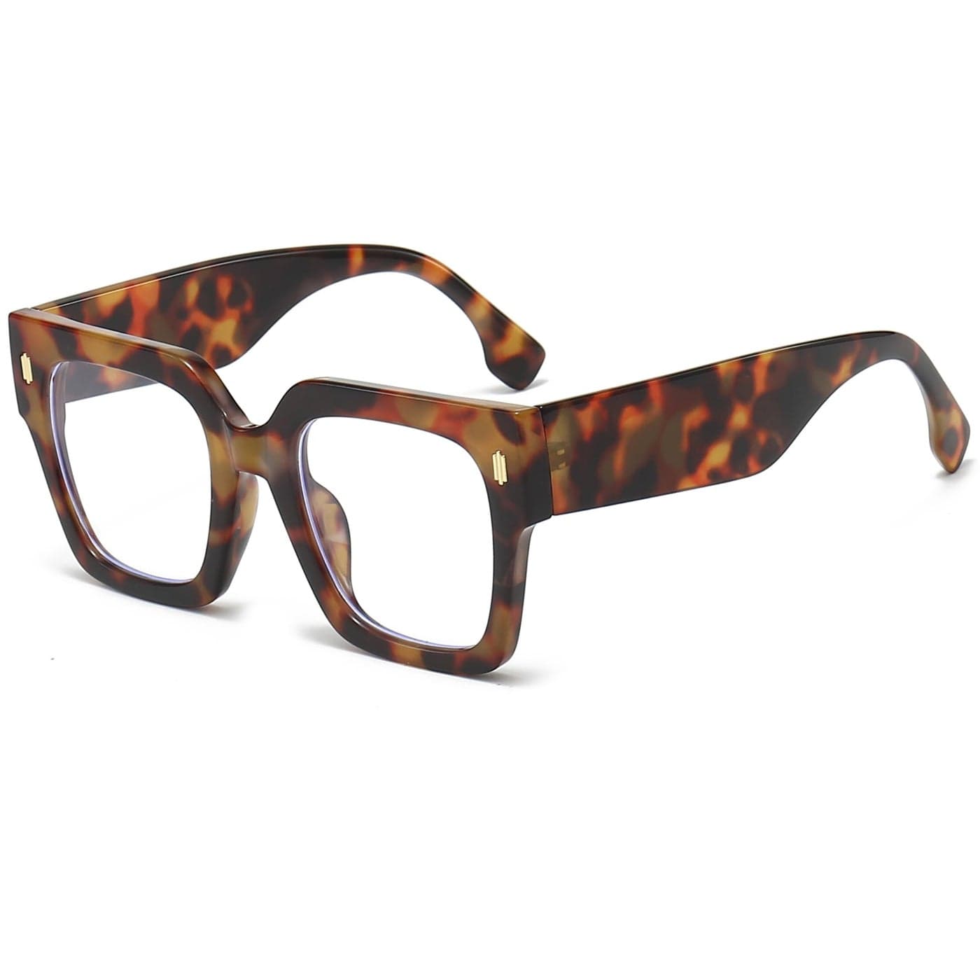Breaksun Fashion Oversized Blue Light Blocking Glasses for Women Men Trendy Big Square Frame Computer Eyeglasses Tortoise
