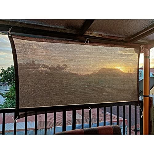 Abrotain Fence Privacy Screen Balcony Sun Shade Cloth 3'3"x9'9" 80% Shade Fabric Outdoor Patio Screens Mesh Panels Apartments Railing Cover UV Protection for Backyard Garden Porch Deck