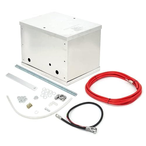 CNRAQR Complete Aluminum Battery Box Relocation Kit Universal Billet Race Off Road Kit fit for all cars