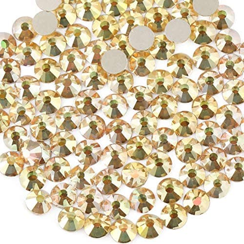 beadsland Flat Back Crystal Rhinestones Round Gems Metal Sunlight 4648mm SS201440pcs