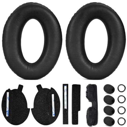 A20 Mixed Mod Kit defean Replacement Ear Pads Ear Cushions Compatible with Bose A20 Aviation Headset, Noise Isolation Memory Foam, Including Foam Filter Inserts, 4 PCS Mic Covers