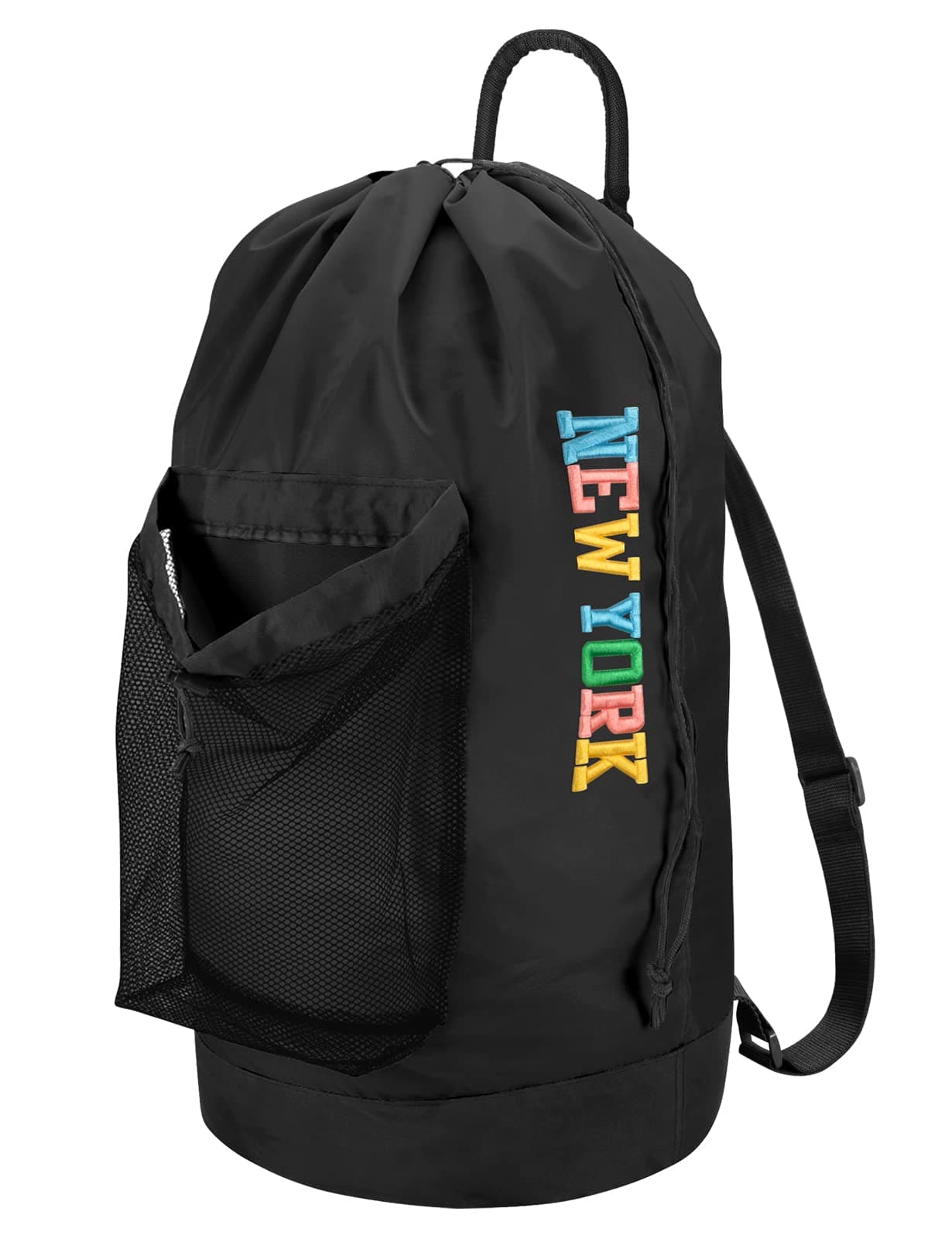 Dalykate Backpack Laundry Bag Laundry Backpack with Shoulder Straps and Mesh Pocket Nylon Clothes Hamper Bag with Drawstring Closure