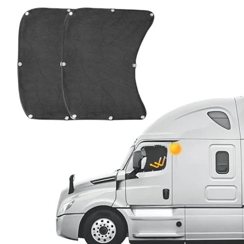 EGNGY Side Window Sun Shade for Semi Truck 2224 inch Large Car Window Shades for Freightliner Volvo VNL International Trucks Semi Truck Accessories Easy Install Interior UV Protection