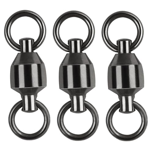 Ball Bearing Fishing Swivels Tackle - Barrel Swivel Connectors, High Strength Stainless Steel Solid Welded Rings for Saltwater Freshwater Lures Leader Lines, 25pcs, Size4 200lbs