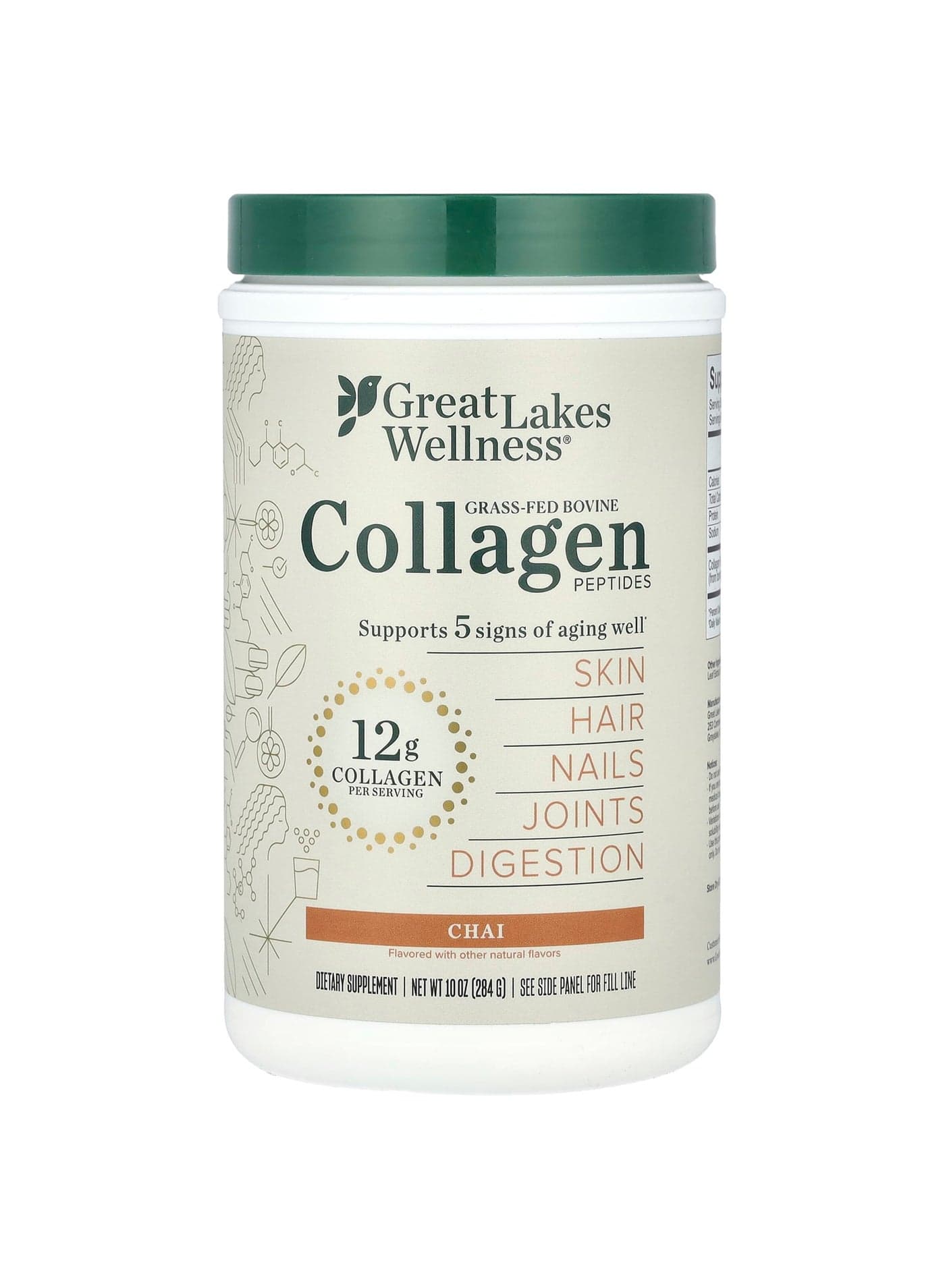 Grass-Fed Bovine Collagen Peptides, Chai, 10 oz (284 g)
