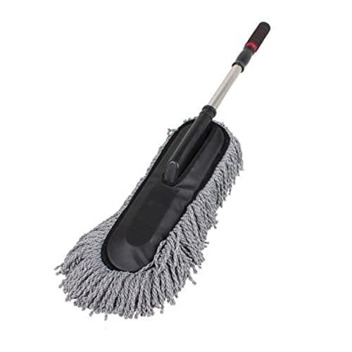 Auto Hub Super Soft Microfiber Car Duster Exterior with Extendable Handle, Car Brush Duster for Car Cleaning Dusting - Grey