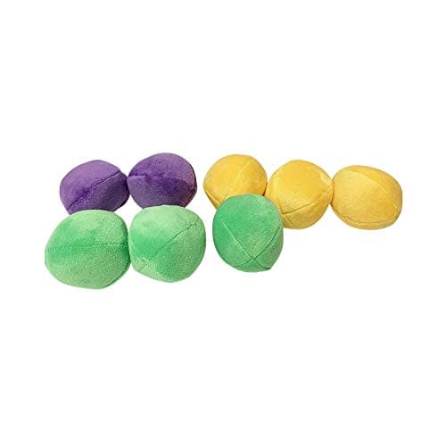 Midlee Squeaky and Crinkley 3 12 Plush Dog Balls Set of 8 Refill Hide a Ball