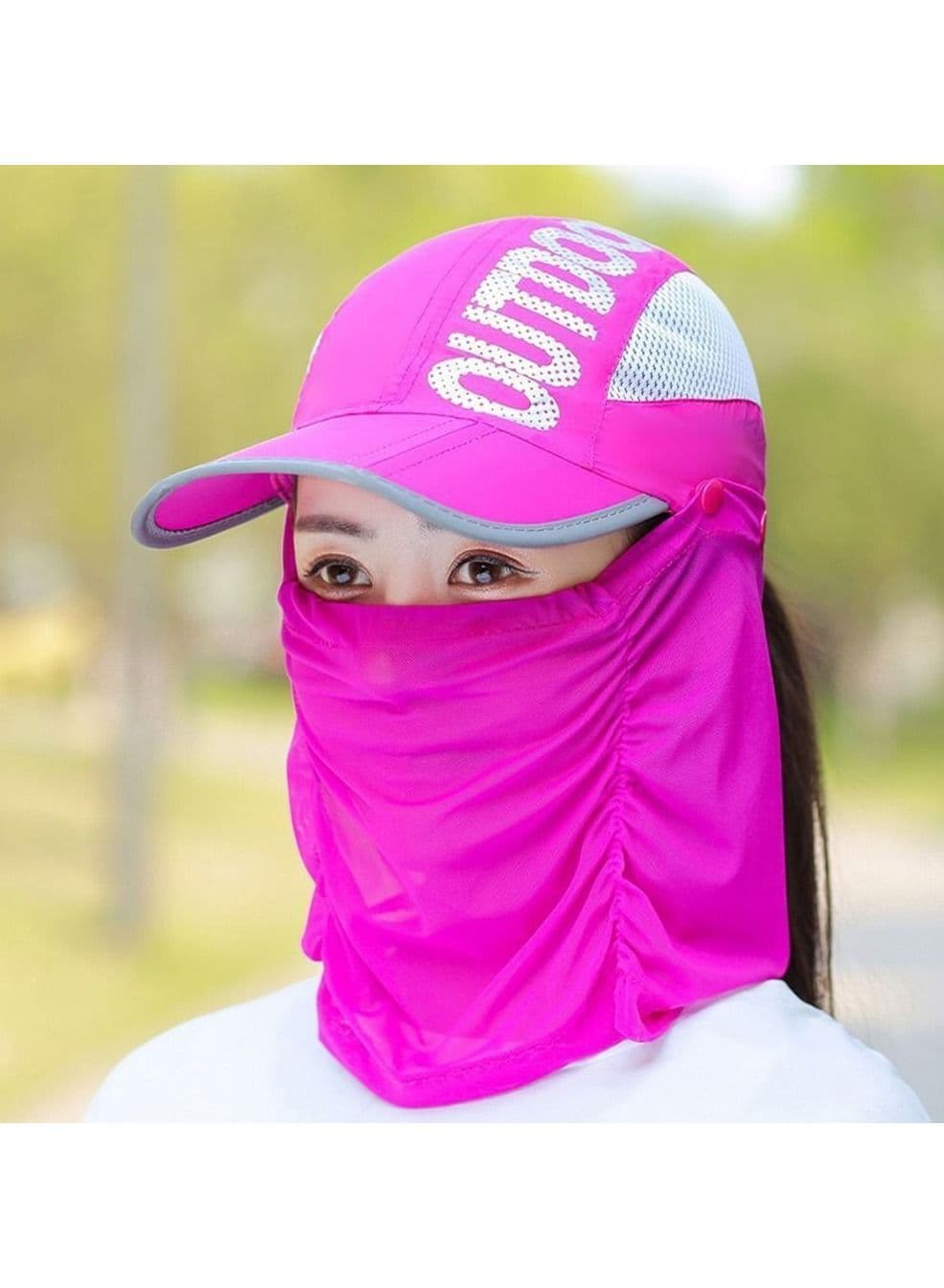 Summer Outdoor Travel Foldable Face Cover Sun Hat Unisex Anti-UV Baseball Cap