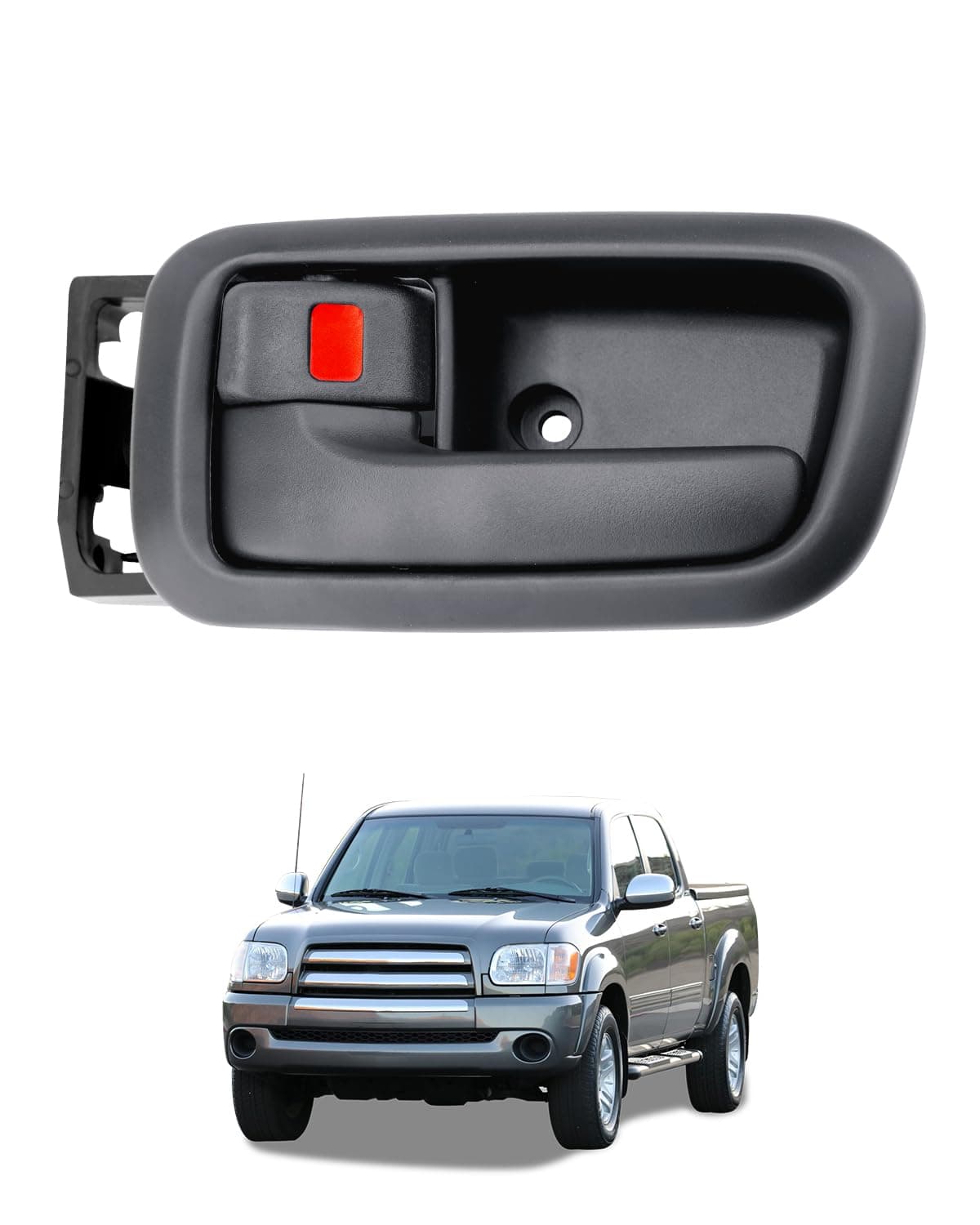 Gledewen Interior Door Handle with Bezel, Compatible with 2000-2006 Toyota Tundra, Dark Gray, Front Inside Left Driver Side | 692060C010B1,TO1352187,69278-0C010-B0 Inner Handle Door Part