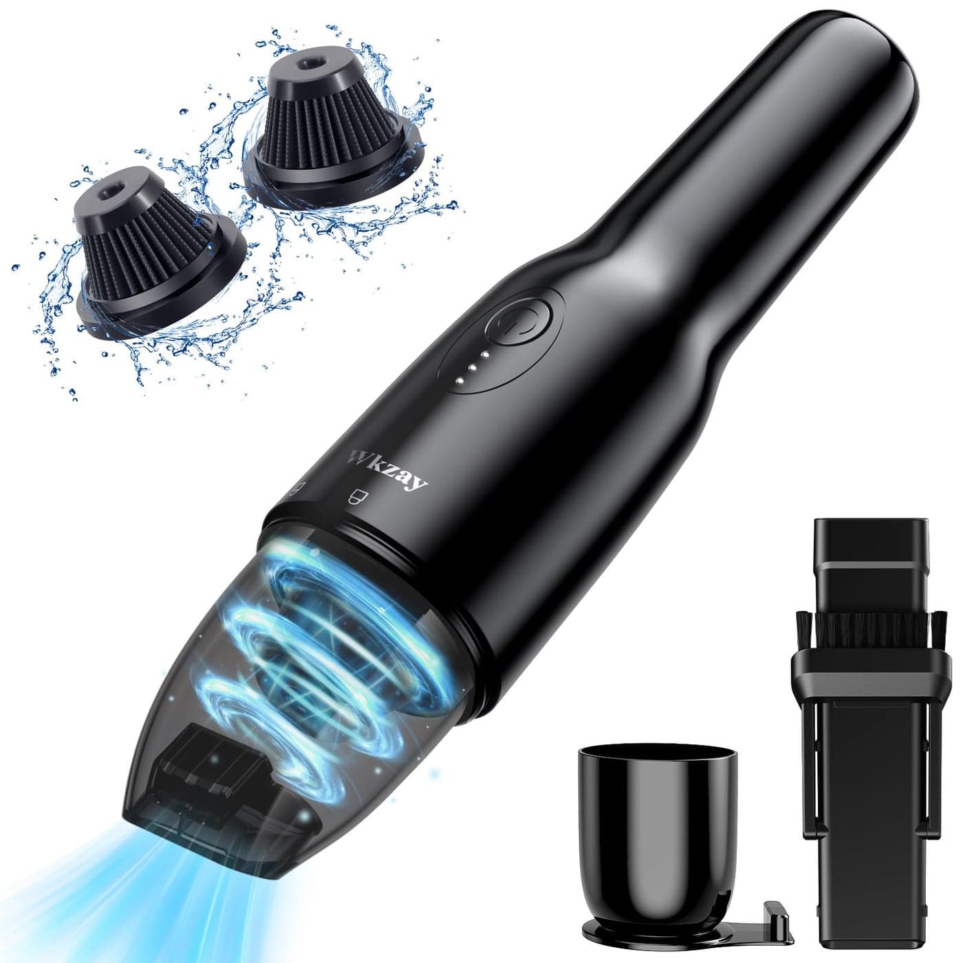 Wkzay Small Handheld Vacuum Cordless with Brushless Motor 16000Pa Strong Suction Fast Charging Low Noise Lightweight and Portable for Home Apartment Dorms Small Spaces