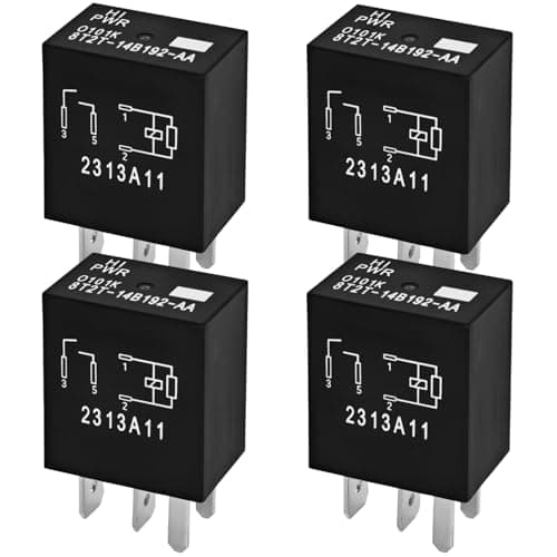 4PCS 8T2T14B192AA Relay 4Pin 12VDC Automotive Relay OEM Replacement for Select Ford Vehicles