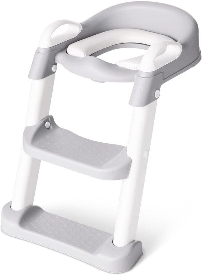 Regalo Potty Seat Trainer with Step Ladder, Soft, Cushioned Seat, Adjustable, Collapsible for Storage