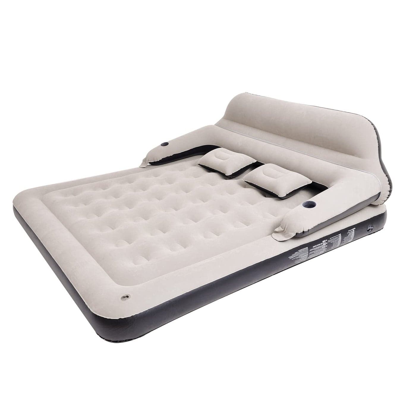 RAPTAVIS King Size Air Mattress Sofa Bed with Headboard and Pillow Inflatable Bed for Outdoor Overnight