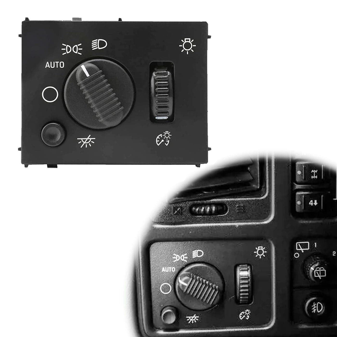 Switch Headlamp Dimmer Switch Greenish LED Light Compatible with 0307 Silverado JoyTutus Sierra Yukon Escalade Suburban Tahoe 2003 2004 2005 2006 2007 Replaces19381535 D1595G 15194803