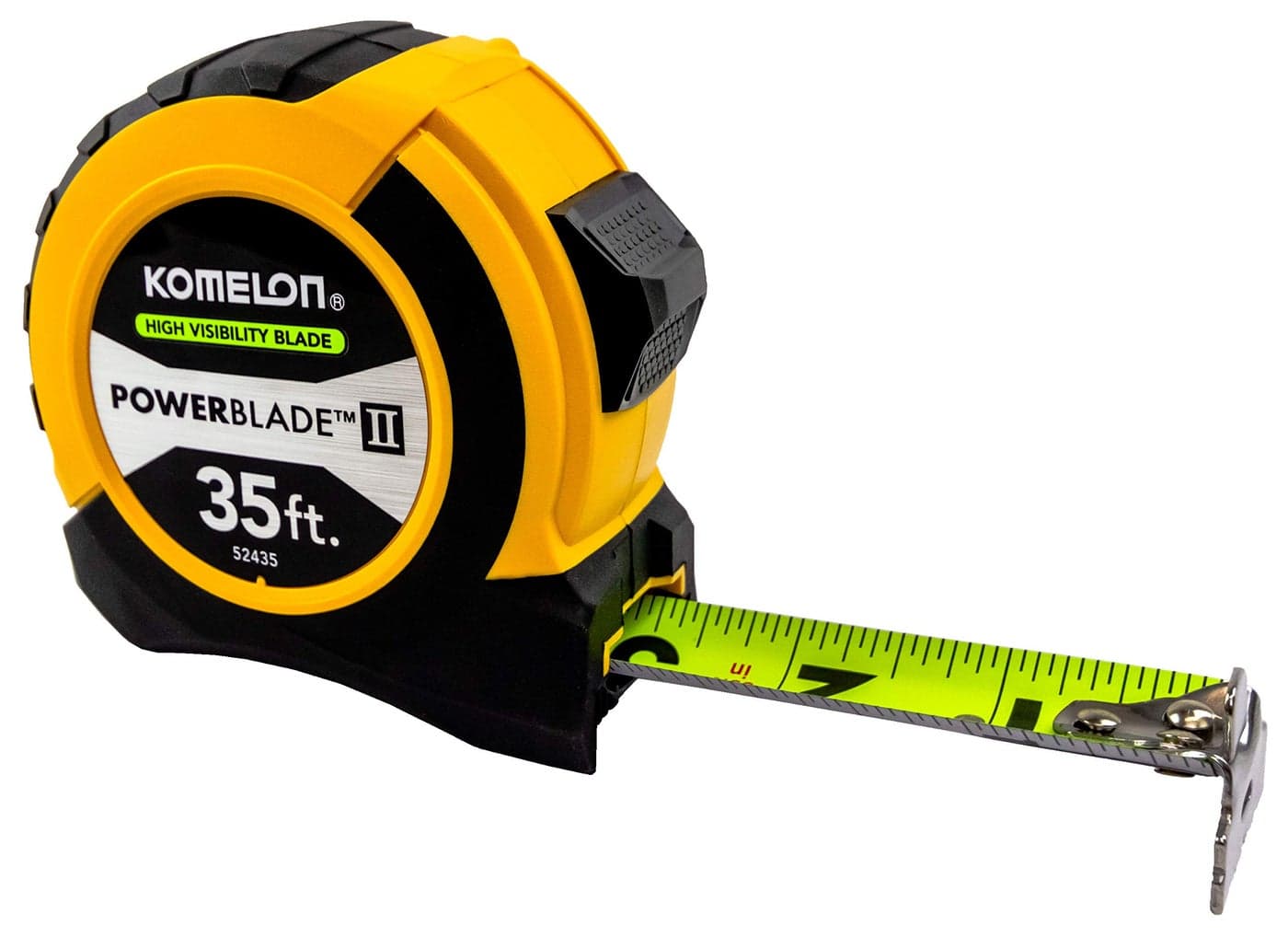 Komelon 52435 35 x 106 Powerblade II Tape Measure ABS Case BlackYellow Small