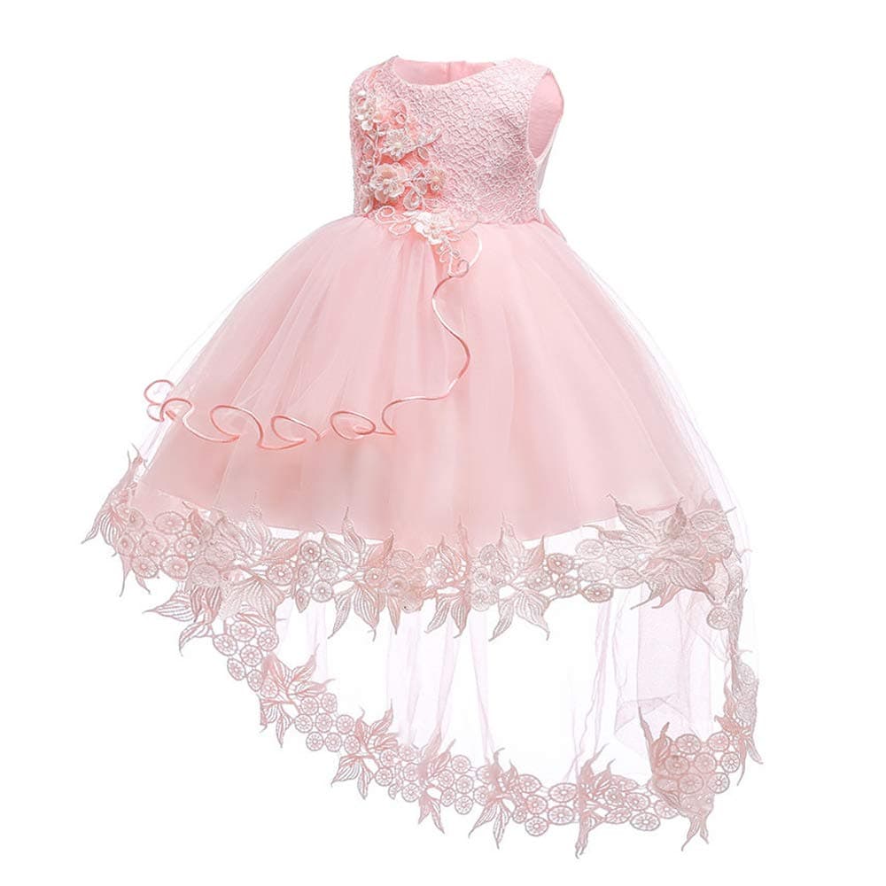 LZH Baby Girl Party Dress Baby Toddler lace Dress Girls First Baptism Elegant EmbroideryToddler Girl Baptism Dress
