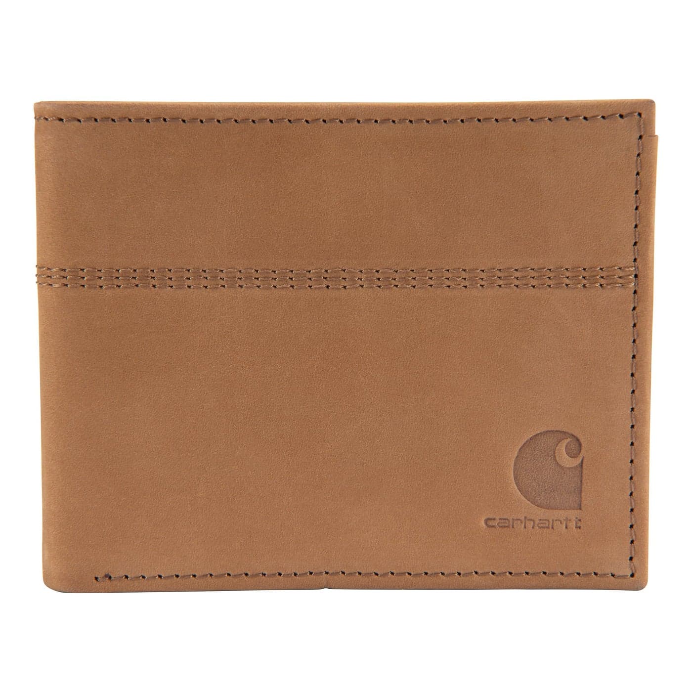 Carhartt Men's Casual Saddle Leather Wallets, Available in Multiple Styles and Colors, Brown (Bifold), One Size
