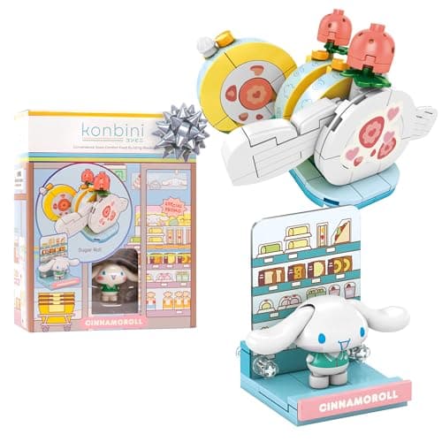 Hamee Sanrio Hello Kitty and Friends Konbini Cute Building Blocks Figure Set Birthday Gift Party Favor Gift Basket Filler Stress Relief Collectible Toy Sanrio Fan Relaxation Cinnamoroll