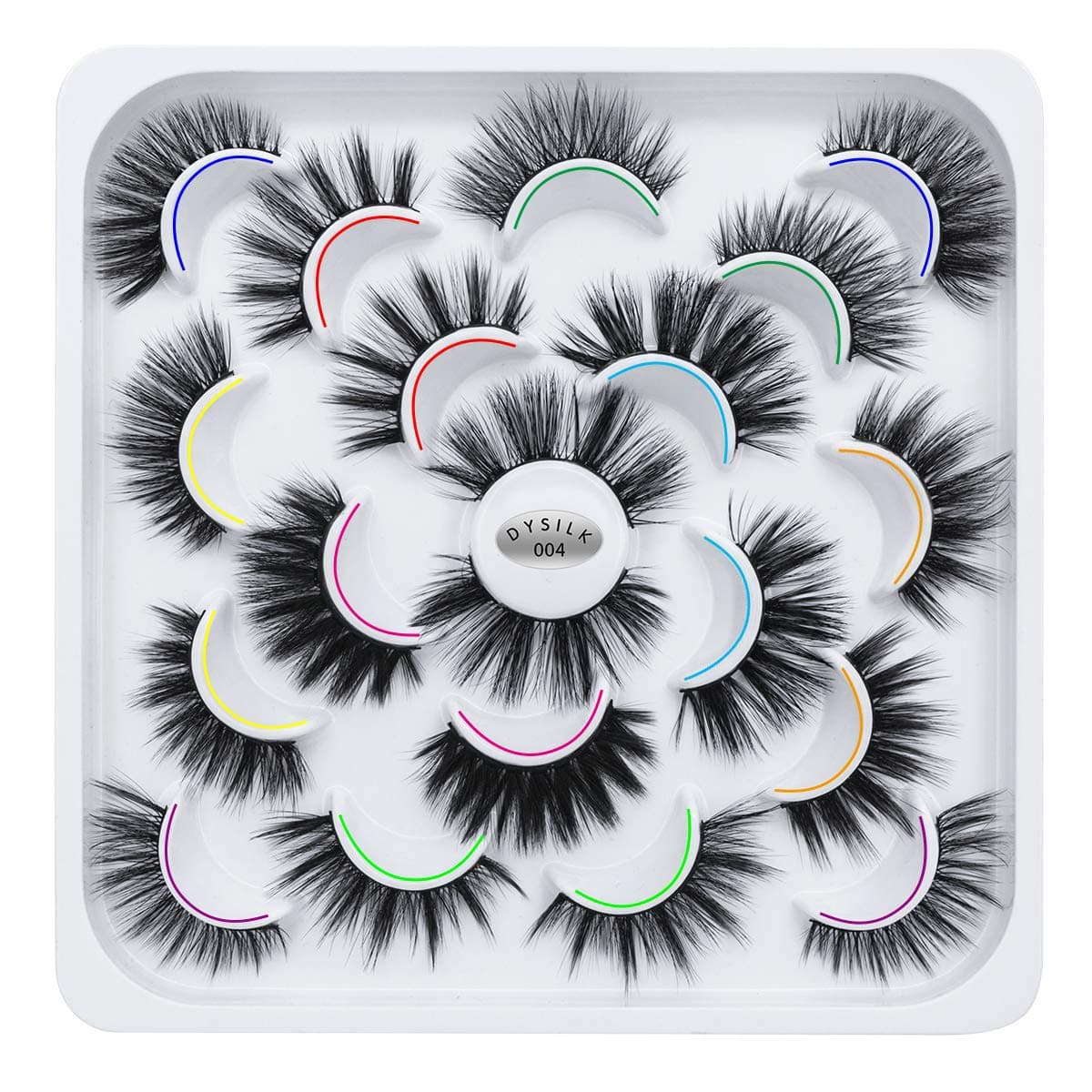 DYSILK Mink Lashes Fake Eyelashes Mink Eyelashes Fluffy 10 Styles Mixed Pairs 6D Faux Lashes Pack Lashes Natural Look Wispy Fluffy Cat Eye Reusable False Eyelashes