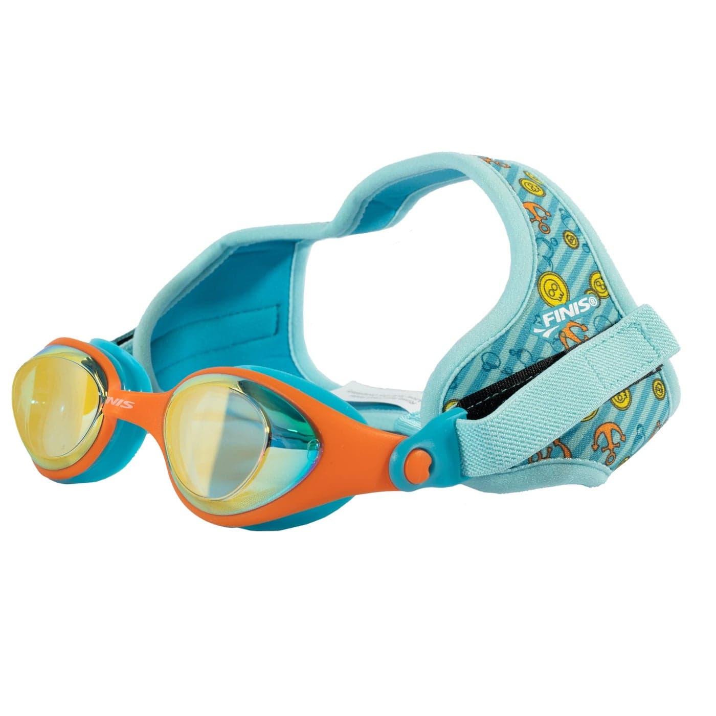 FINIS DragonFly Goggles - Kids Swim Goggles for Ages 4-12 with UV Protection, Buoyant Neoprene Strap, and Durable Lenses - PVC- and Latex-Free - Treasure