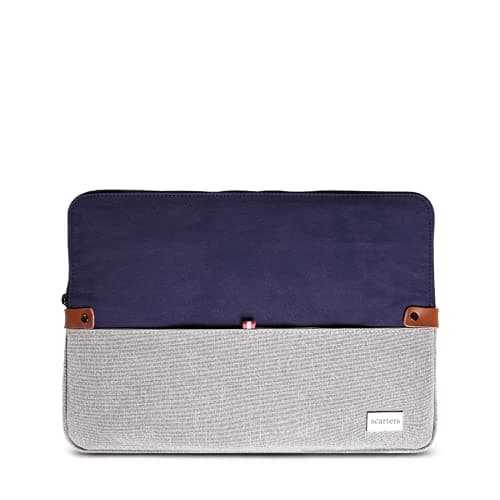 Scarters™ Splash-Proof Navy Blue Ultra-Sleek Designer Laptop Sleeve/case for 13.3 inch Laptop/MacBook/Tablet : Folio Vol. IV