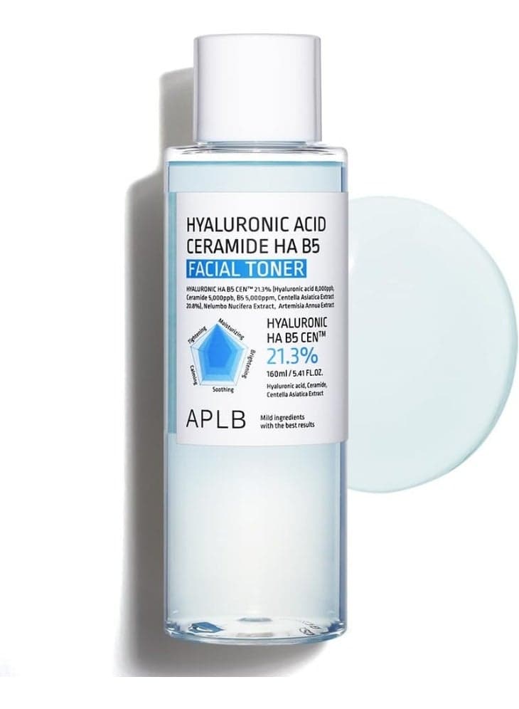 APLB Hyaluronic Acid Ceramide HA B5 Facial Toner HYALURONIC HA B5 CEN 213 541 FLOZKorean Skincare Replenishing Moisture Revitalize for Gentle and Improve Skin Texture