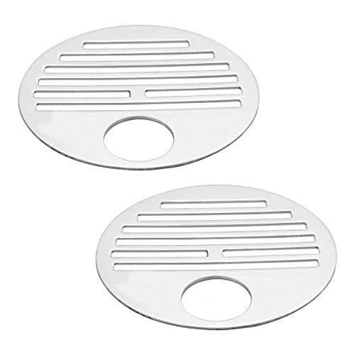 Ruhe® Floor Drainer | Premium Grade Stainless Steel Classic Round Jali Floor Drainer/Jali Set of 2 (with Hole) (4 Inches)