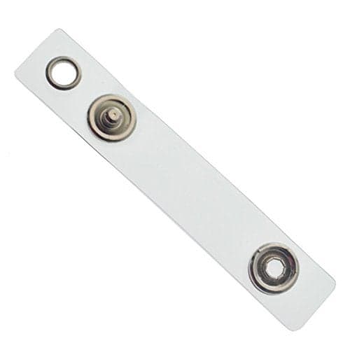 Clear Vinyl Plastic ID Badge Holder Straps with Snap & Eyelet Hole (Bulk 10 Pack) Easily Attach to Lanyards & Key Rings - Badge Strap Attachment for Badges - Snaps Tight, Easy to Open by Specialist ID