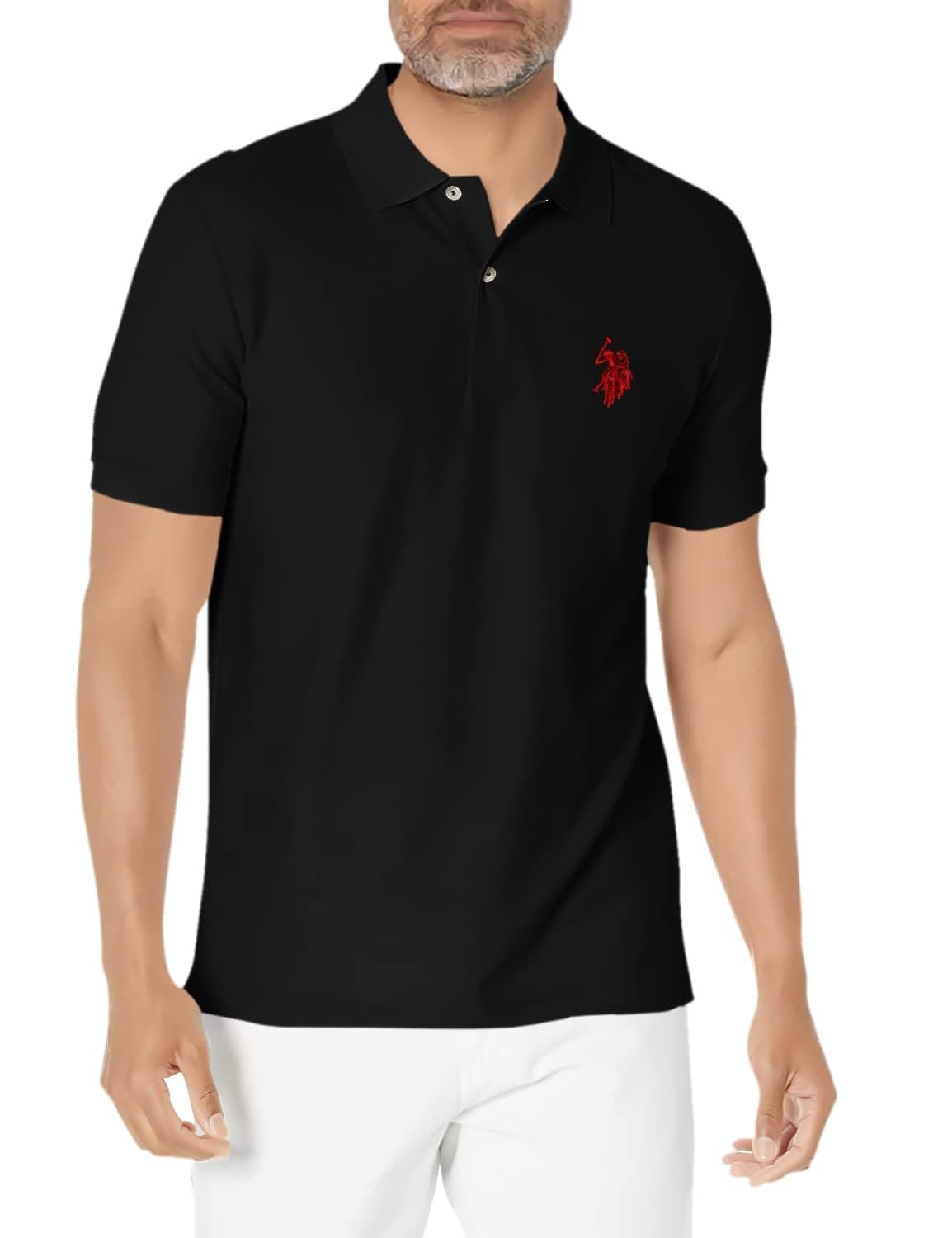 U.S. Polo Assn. Men's Ultimate Pique Polo, Black, XL