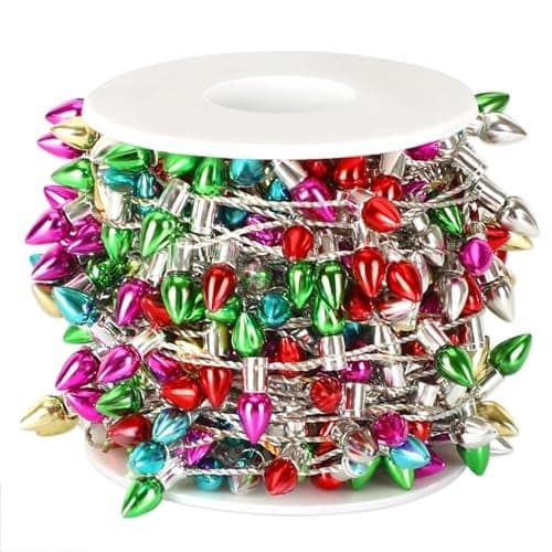 Jansun 328Feet Dollhouse Fake Lights String Miniatures Dollhouse Christmas Lights String Decorations for Doll House Miniature Furniture Crafts Accessories Christmas Holiday Wedding Party Decor