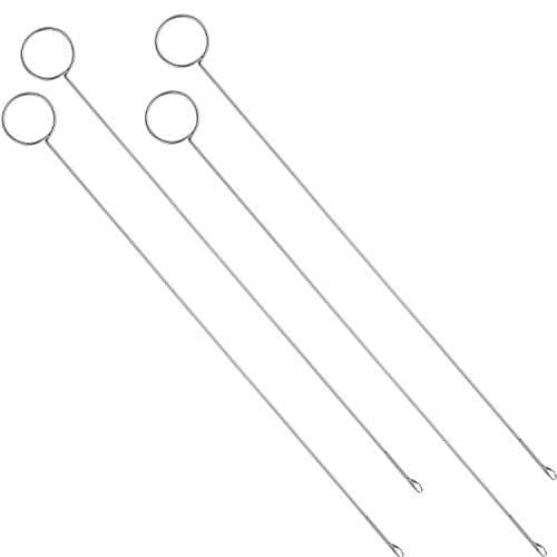 WILLBOND 4 Pieces Loop Turner Sewing Tool 104 Inch Long Loop Turner Hook with Latch for Beads Jewelry Fabric Belts Strips Tube Straps DIY Knitting Accessories