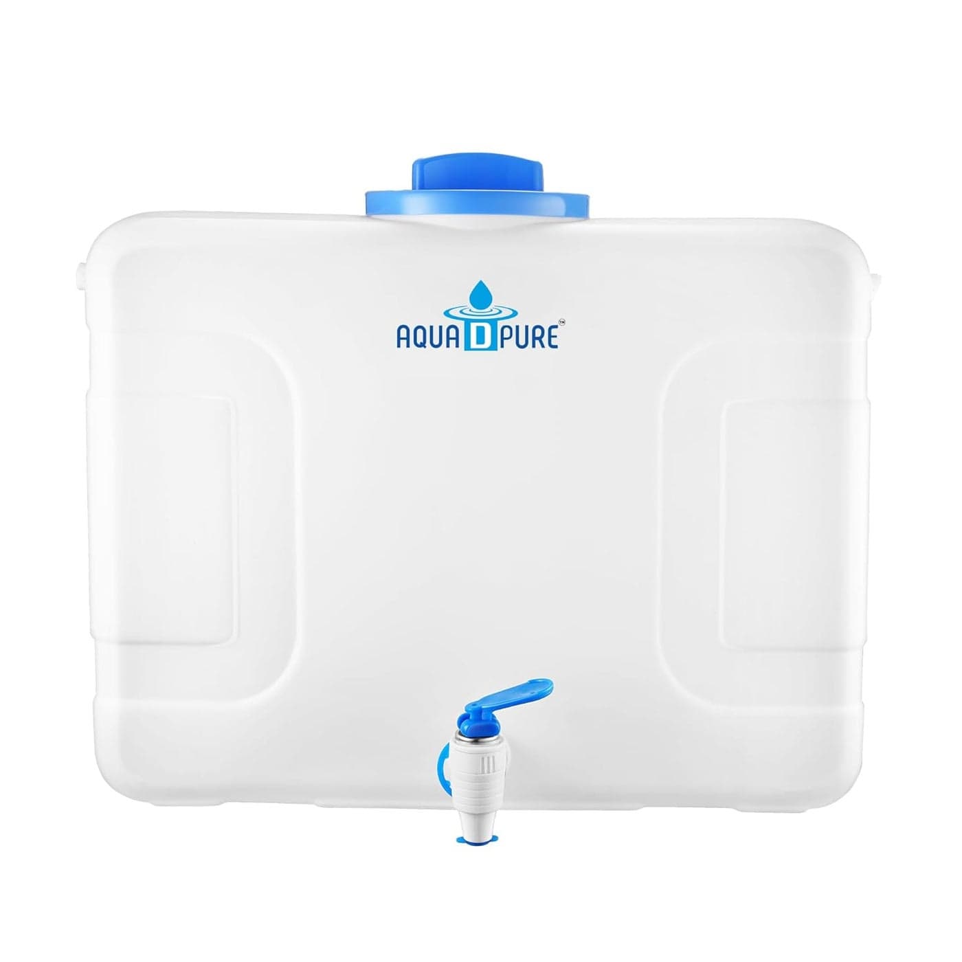 AQUA D PURE RO Purifier Reject and Waste Water Collecting Translucent Tank 18 Liters Wall mountable and Food Grade HDPE Plastic Tank Easy to Connect with All RO Water Purifier