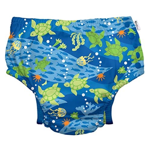 i Play Toddler Boys Snap Reusable Absorbent Swimsuit Diaper Royal Blue Turtle Journey 3T