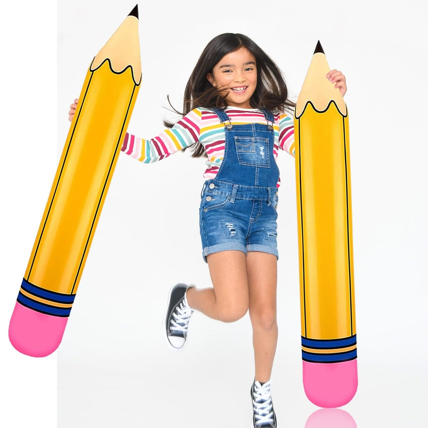 Funy Yellow Pencil Balloons 5pcs Back to School Foil Balloon 28 Giant Pencil Inflatable Balloon The First Day of School Classroom Welcome Party Favors Decorations Siupplies 2pcs