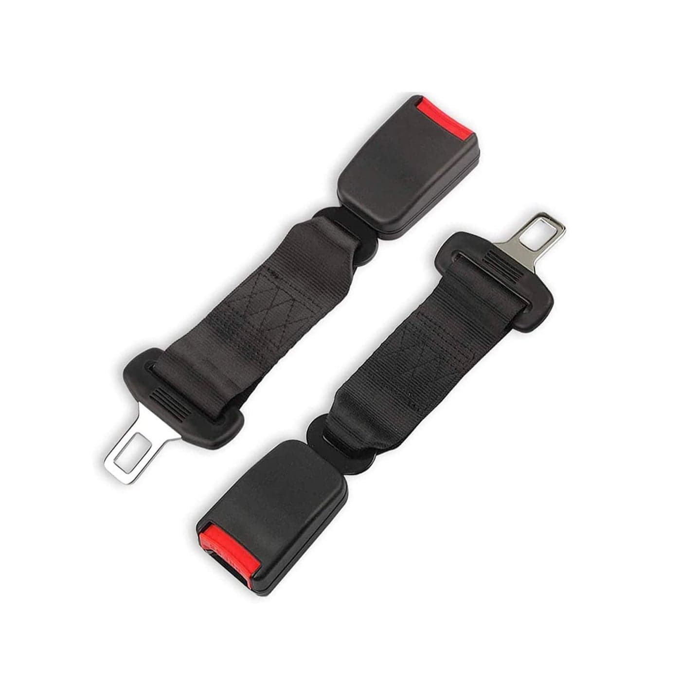 Seat Belt Extender & Seat Belt Tensioner, Pregnant Woman Car Belt Car Extension 2 PCS, Buckles Extender, 7/8" Metal Tongue Universal, Extension Socket Connecter