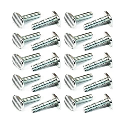 POWERTEC 1/4"-20 T Track Bolts 20 Pack for T Track, 1 Inch Long T Slot Bolts for Universal T Track, T Track Accessories for Woodworking Jigs and Fixtures (QTB1004)