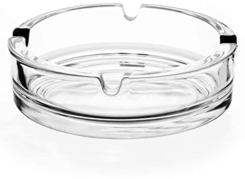 Glass Ashtray, 1 Round Glass Ash Tray, Ash Trays for Smoking for Home, Ashtray for Cigarette Stylish, Ashtray for Home, Car Ashtray 12 cm