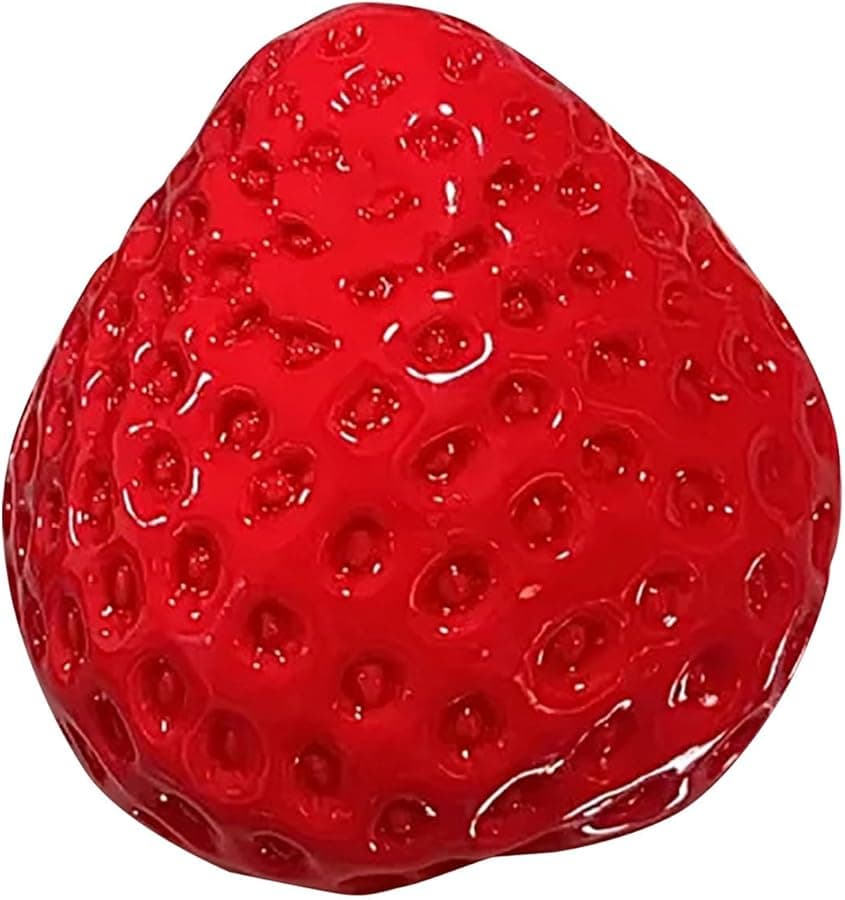 Red Kawaii Strawberry Squeeze Toy Slow Rising Fidget Sensory Stress Ball For Adults Kids