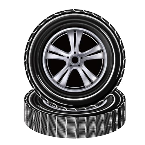 KFJBPB 50PCS Race Car Party Paper Plates 7 Inch, Disposable Car Wheel Birthday Party Supplies Cake Dessert Plates for Kids Boys Birthday Baby Shower Sports Event Decorations (Race Car)