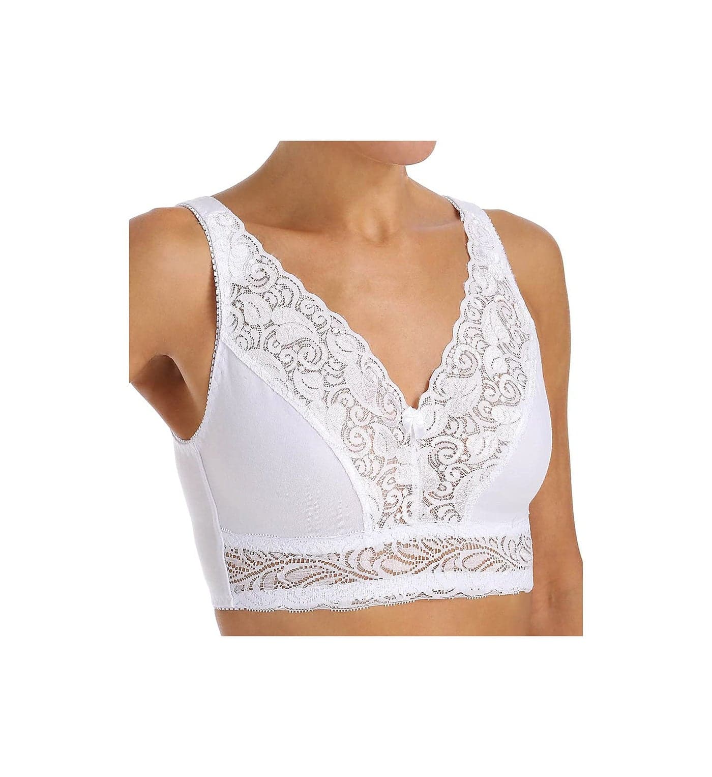 Valmont Lacy Leisure Bra Style (Back Hook) WHT, 34DD
