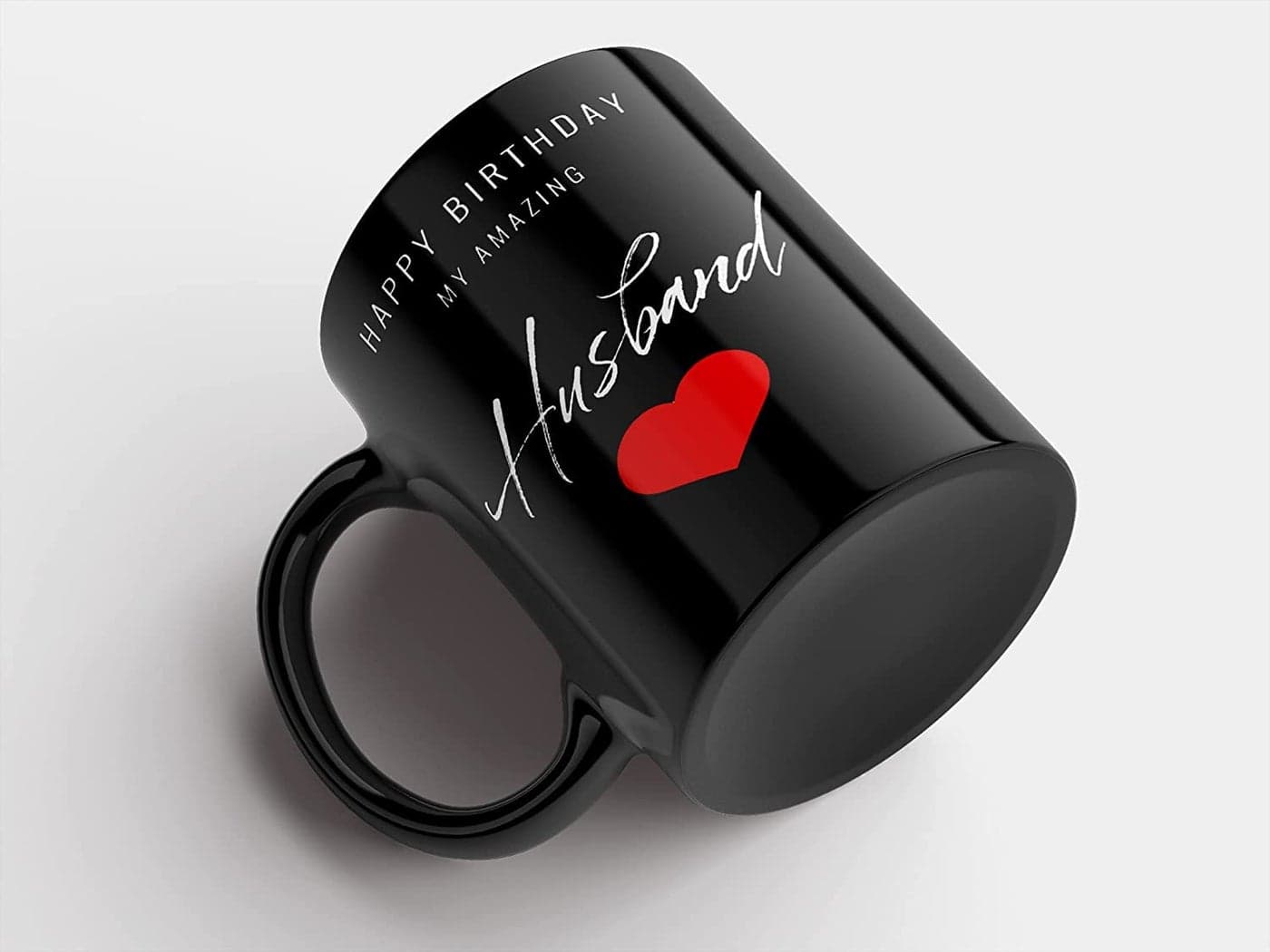 PRECIOUS GIFTS Happy Birthday My Amazing Husband Printed Black Ceramic Coffee Mug Size 330 ML Best Gift for BirthdayValentine Day