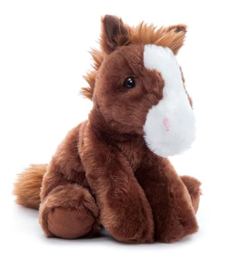 The Petting Zoo Floppy Horse Stuffed Animal Plushie Gifts for Kids Wild Onez Wildlife Animals Horse Plush Toy 8 inches