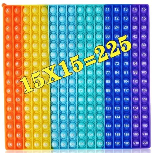 Multiplication Game Sheet DKSIMINA Pop Fidget Math Toy 15x15 P0PP Fidgety Toy Bubble Pressure Relief Fidgety Game Multiplication Learn Math Bubble Multiplication Table Flash Cards